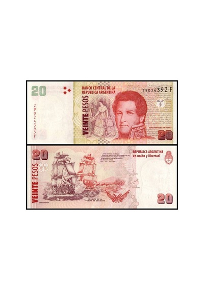 Arjantin 50-20-10-5 Pesos Kağıt Para Set Çil Unc 4'lü Set Koleksiyon Para