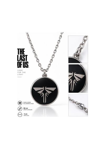 The Last Of Us Kolye Firefly Sembol Madalyon 60 Cm Zincir Unisex Erkek Kadın Zamak Kaplama Çok renkli