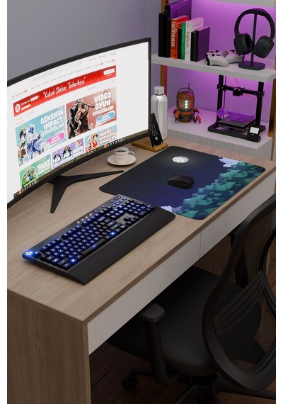 Terraria Kaymaz Dikişli Kauçuk Oyuncu Mousepad V4 - 48x40 Xl Gaming Mouse Pad Fare Altlığı