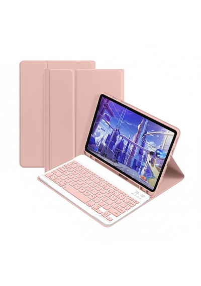 Microcase Apple Uyumlu iPad 9. Nesil 10.2 İnch Tablet Bluetooth Klavyeli Standlı Kılıf - Bkk4 Klavyeli Kılıf