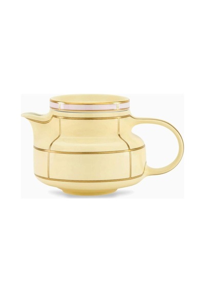 Ginori 1735 Retro Tarzda Colonna Çaydanlık Porselen 770ml Şık Altın Detaylı Çaydanlıklar 232 Çok Renkli