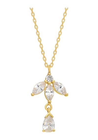 Milena Kolye 718949 Gold Gümüş