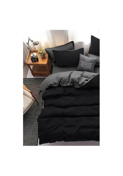 Çift Taraflı Lastikli Nevresim Takımı, 200 X 220 Cm Boyutunda Gri Ve Siyah Renk Açık Gri - Antrasit Çift Taraflı Lastikli Nevresim Takımı, 200 X 220 Cm Boyutunda Gri Ve Siyah Renk Açık Gri - Antrasit