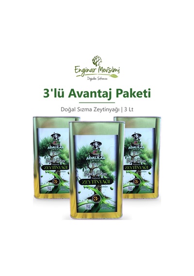 Doğal Sızma Zeytinyağı 3 Lt 3'lü Avantaj Paketi