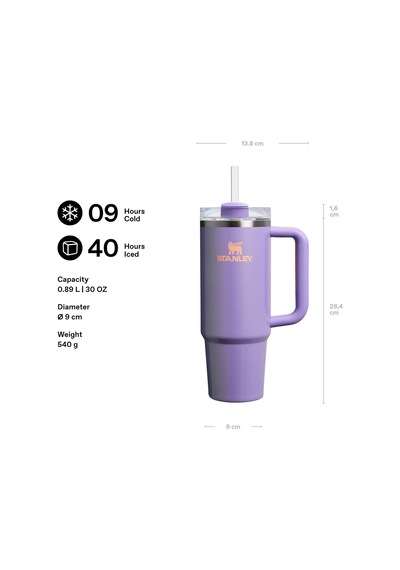 Quencher H2.0 Flowstate Pipetli Termos Bardak 0.89 Litre - Parlak Lila Periwinkle Shimmer Paslanmaz Çelik Çok Renkli Quencher H2.0 Flowstate Pipetli Termos Bardak 0.89 Litre - Parlak Lila Periwinkle Shimmer Paslanmaz Çelik Çok Renkli