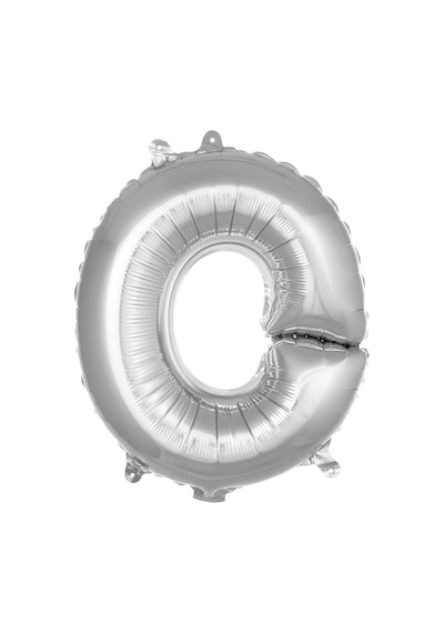 O Harfi 16 Inç Gümüş Renk Folyo Balon 36 Cm 6