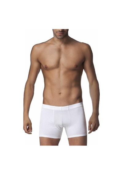 3 Adet Çift Kaplan Erkek Elastanlı Boxer 810 Beyaz