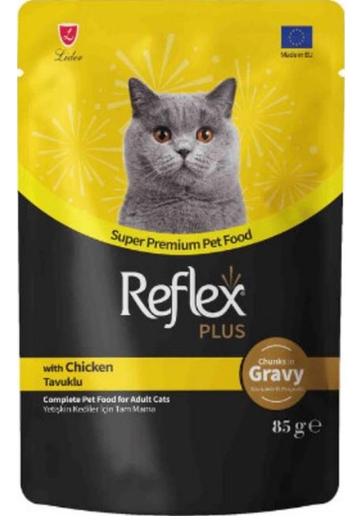 Reflex Plus Sos İçinde Parça Tavuk Etli Yetişkin Kedi Konservesi 85 Gr