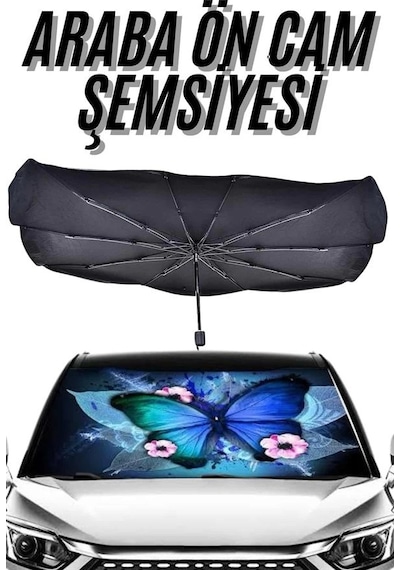 Güneş Önleyici Katlanabilir Oto Araba Güneşlik Şemsiye Tip Ön Cam Belirtilmemiş 63012663