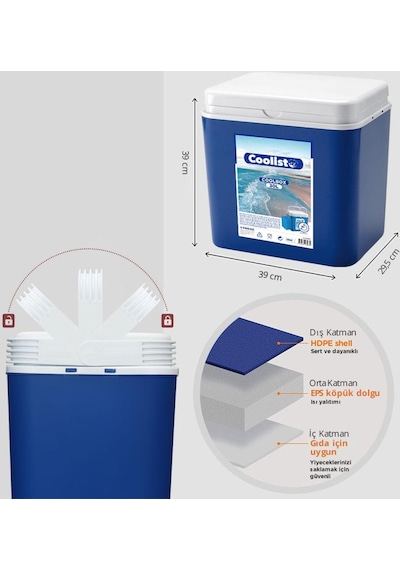 Coolist Clb30Set 30 Litre Buzluk + 3 Adet 400Gr. Buz Kaseti