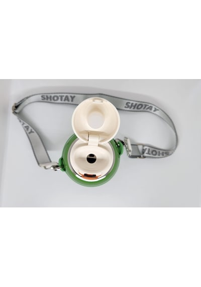 Shotay St-8812 Space 600ml Çift Başlık Kapak Termos Matara Yeşil