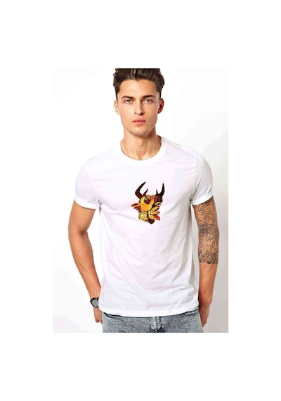 The Hunter Baskılı Beyaz Erkek Tshirt