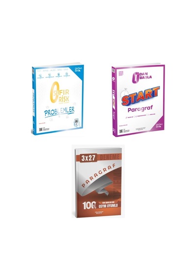2027 2027 Tyt Üçdörtbeş Kpss Ales Msü Dgs Sıfır Risk Problemler + Sıfırdan Başla Start Paragraf + Ankapade 3'lü Set