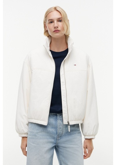 Tommy Hilfiger Tjw Kadın Dolgulu Dik Yaka Ancient White Ceket-16391 Beyaz