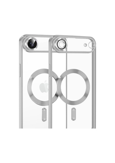 Apple iPhone Uyumlu  17 Air Uyumlu Kross Magneticsafe Kapak - Gümüş