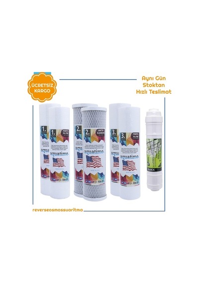 Su Arıtma Cihazı Filtresi 7 Li lı Set (Membransız)