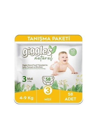 Natural 3 Numara Midi 1 Paket 58 Adet 4296