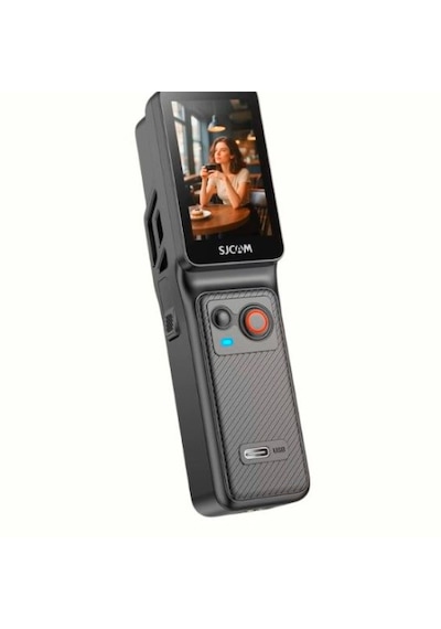 Sjcam C400 Pocket 4k Uhd 3'ü 1 Arada Titreşim Engelleme Çift Ekranlı Vlog Aksiyon Kamerası Siyah