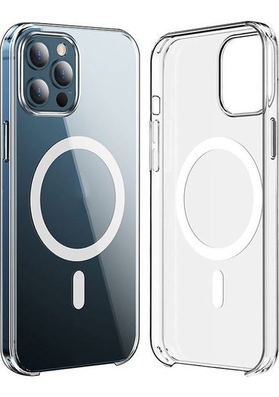 Apple Uyumlu iPhone 15 Pro Kılıf Ic Çipli Zore Wireless Şarj Özellikli Şeffaf in Kapak Renksiz