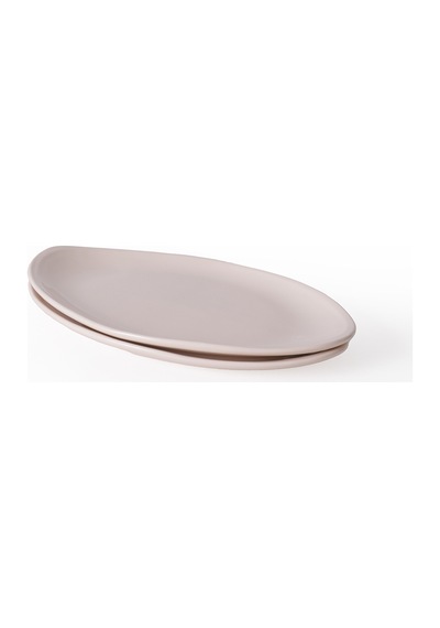 Keramika Krem Bloom Kayık Tabak 31 Cm 2 Adet 030