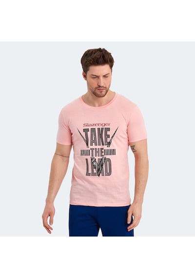 Slazenger KASSIA Erkek Baskılı Somon Tişört