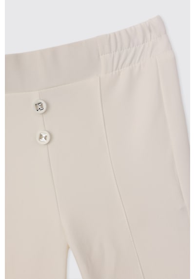 Panço Kız Çocuk Ekru Pantolon 2611gk04046 Krem