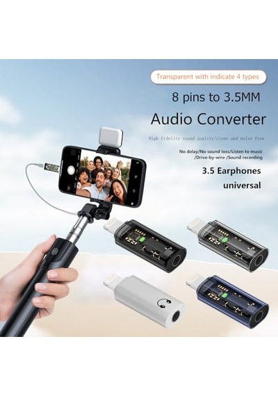 Lightning To Aux Kulaklık Çevirici Müzik Dinleme Mini Otg Dönüştürücü Otgal Genel