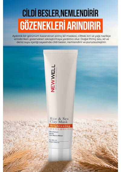 New Well Rice & Sea Clay Mask Pirinç Ve Deniz Özlü Kil Maskesi 100 ML
