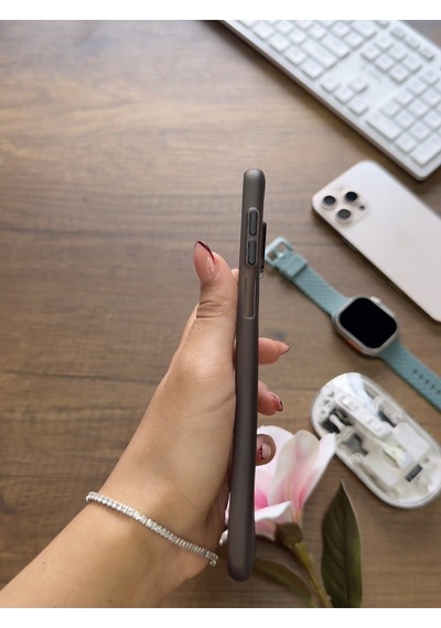 Redmi Note 9 Uyumlu Süper İnce Mat Ultra Thin Silikon Kılıf Buzlu Siyah
