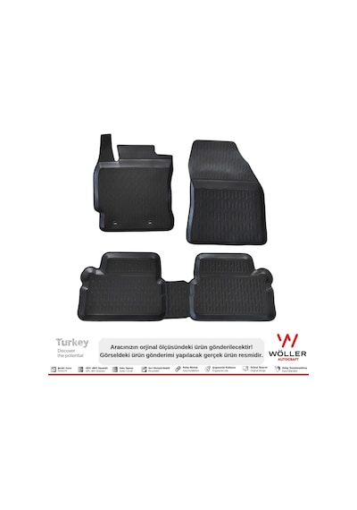Toyota Uyumlu Auris Paspas 2013 2018 Arası 3D Havuzlu Wöller Paspas
