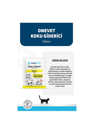 Onevet Kedi Kumu Koku Giderici Sabunlu 15 Adet 25 Gr