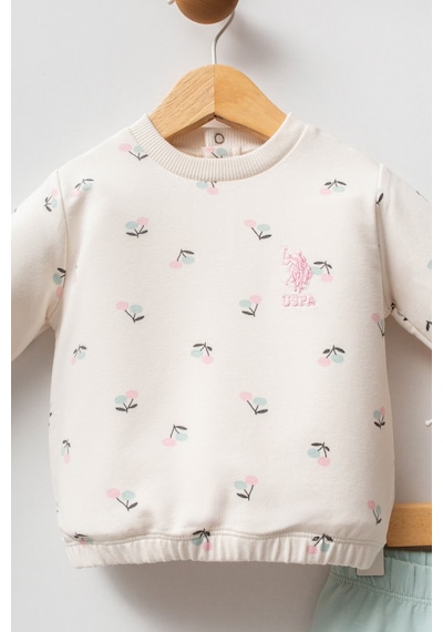 U.S. Polo Assn. U.s. Polo Assn Kız Bebek Krem Takım Krem