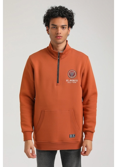 New World Polo Kiremit Slim Fit Half-zip Sweatshirt 23fwm64064-kıremıt Kiremit