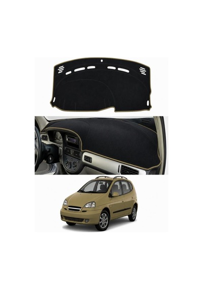 Chevrolet - Rezzo 2000-2011 Uyumlu Torpido Koruma Kılıfı - Taba Şeritli