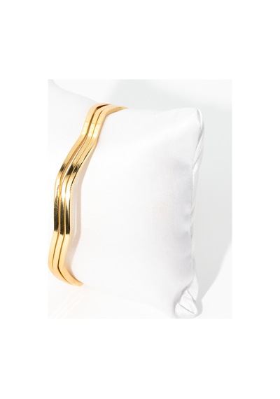 Biem Zigzag Ajda Bilezik Gold/gümüş