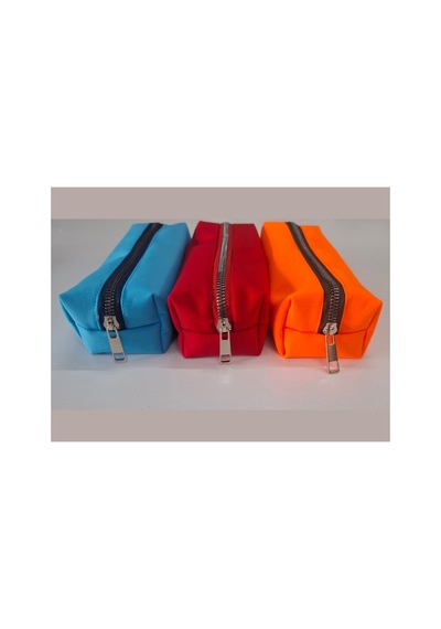Kalemlik 3lü Set/paket Organizer Makyaj Çok Amaçlı Pinterest Okula Dönüş Çantası Tek Bölmeli Neon Turkuaz+kırmızı+neon Oranj