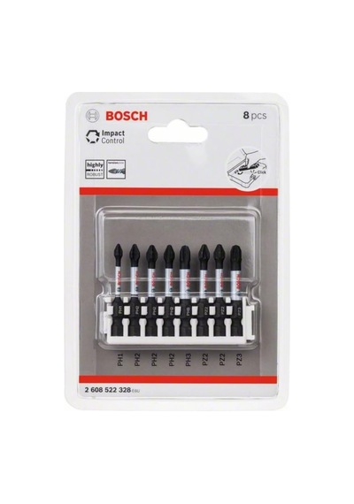 8 Parçalı Tornavida Ucu Seti Control Pz Ph Uçlar - Uzunluk 50 Mm Evrensel Tutucu Pick And Click Darbeli Matkap Aksesu