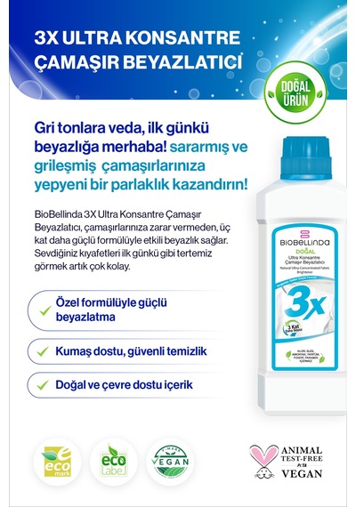 Ultra Konsantre Çamaşır Beyazlatıcı 3x 2 Li Set Diğer