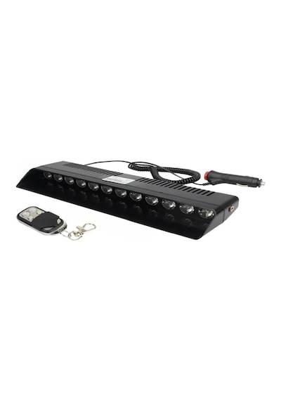 Kumanadalı S12 Çakar Vantuzlu Çakmaklık Girişli 12 Ledli Kırmızı-beyaz-mavi 12 Mod Profesyonel