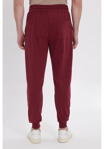 Tudors Erkek Regular Fit Klasik Kesim Beli Bağcıklı Jogger Cepli Lastikli Paça Bordo Eşofman Altı-41766 Bordo