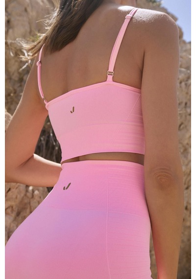 Jerf Gela Ayar Askılı Sport Bralet Neon Pembe 001