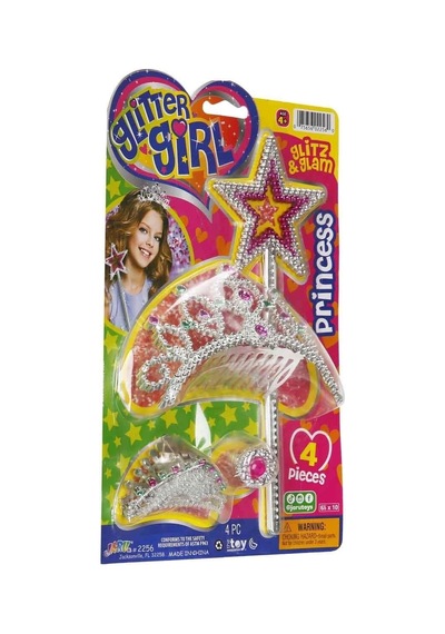 S01002256 Kokoş Set Taç/asa Simli 4prç Krtl-sun