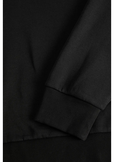 Jack & Jones Erkek Jjpan Bisiklet Yaka Logo Detaylı Sweatshirt 12310759 Siyah