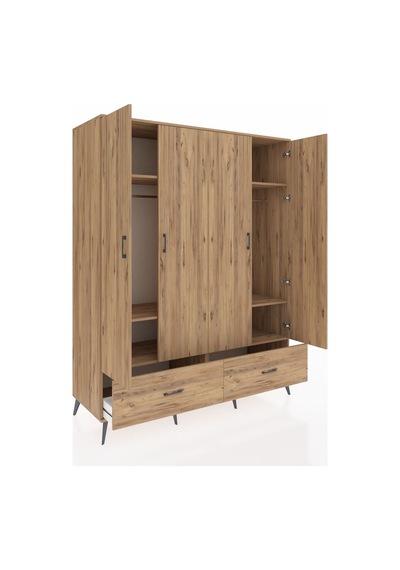 Kronos Gardrop 6 Raflı 2 Çekmeceli 2 Askılı 176x59x221 Çam-çam Çam Kronos Gardrop 6 Raflı 2 Çekmeceli 2 Askılı 176x59x221 Çam-çam Çam