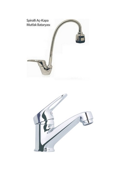 Erce Mix Spiralli Evye ve Sabit Lavabo Bataryası