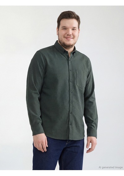 Lcwaıkıkı Classic Haki Regular Fit Desenli Erkek Gömlek