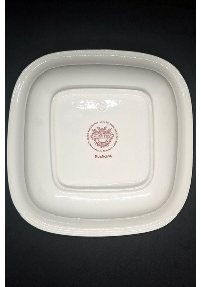 Rusticana Vintage Porselen Kırmızı Kare Kase 24cm Krem