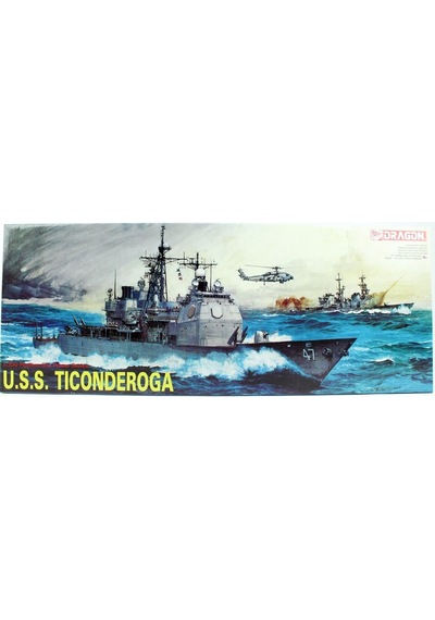 Dragon 1003 1/350 Ölçek, Uss Ticonderoga Cg-47 Güdümlü Füze Kruvazörü Plastik Model Kiti