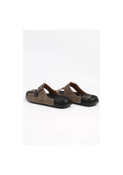Lee Cooper Orthopedix 2013 Çift Bantlı Suya Dayanıklı Tokalı Unisex Terlik Haki