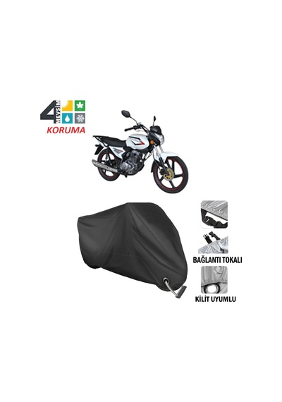 Kuba Xcg 100/150 Motosiklet Brandası ( Kilit Uyumlu - Siyah